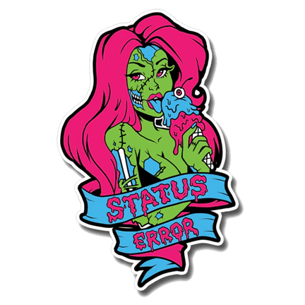 Status Error Ice Cream Girl Sticker V2 - The Drivers HQ