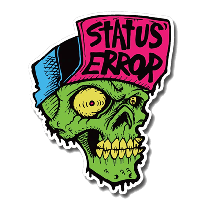 Status Error Skull Sticker - The Drivers HQ