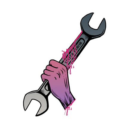 Status Error Spanner Hand Sticker - The Drivers HQ