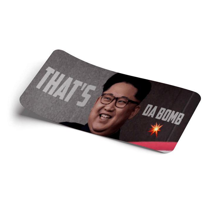 Strictly Static Kim Jong Un Da Bomb Decal Slap Sticker - The Drivers HQ
