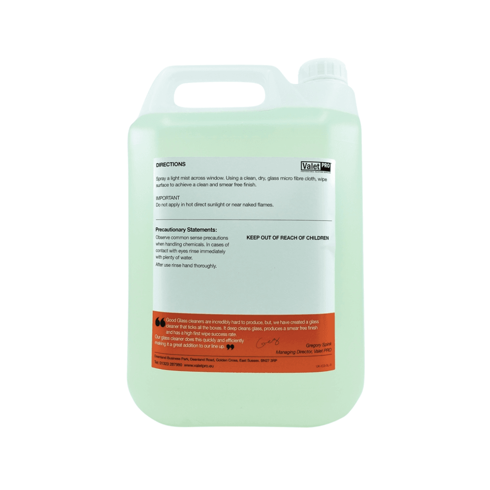 ValetPro Glass Cleaner (500ml, 1L & 5L) - The Drivers HQ