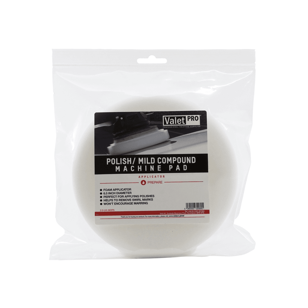 VALETPRO 6.5″ POLISH/MILD PAD (WHITE) - The Drivers HQ