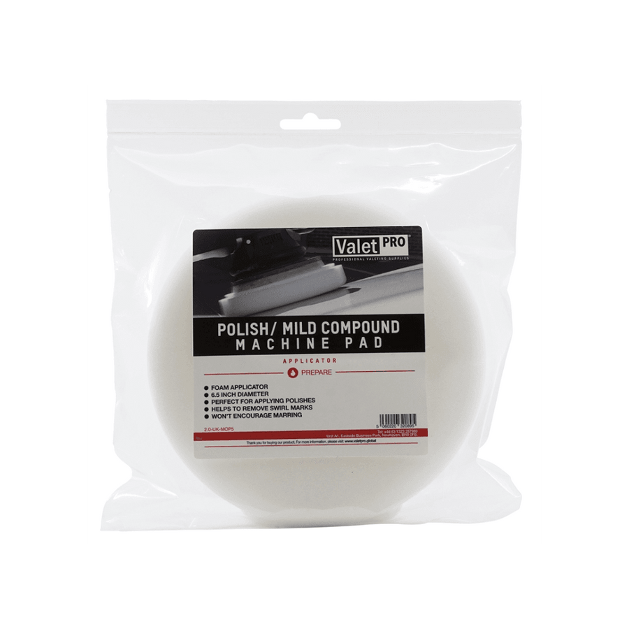 VALETPRO 6.5″ POLISH/MILD PAD (WHITE) - The Drivers HQ