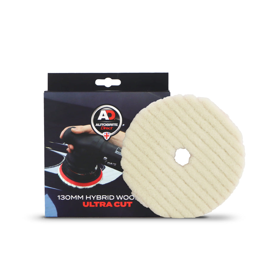 AutoBrite Hybrid Wool Pad - 130/80mm Ultracut (5.5" / 135mm) - The Drivers HQ