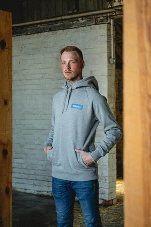 BROKE BOYS GREY HOODIE BLUE BOX - The Drivers HQ