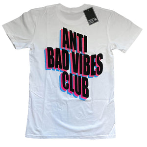 CDA ANTI BAD VIBES CLUB TEE - WHITE - The Drivers HQ
