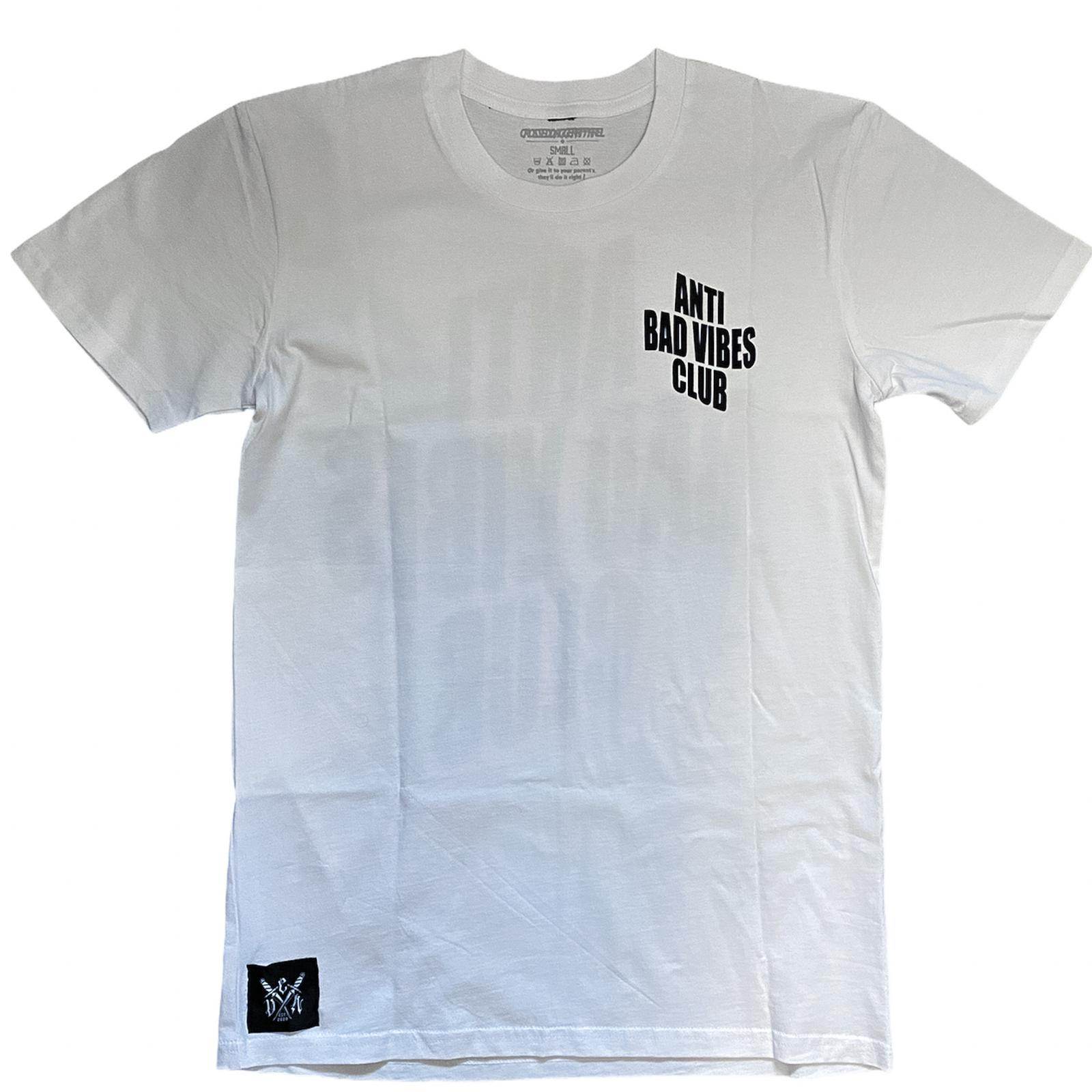 CDA ANTI BAD VIBES CLUB TEE - WHITE - The Drivers HQ