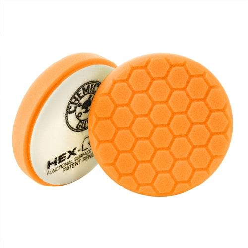 CHEMICAL GUYS 4″ HEX-LOGIC PAD ORANGE MEDIUM-HEAVY CUT PAD- (4″INCH) - The Drivers HQ