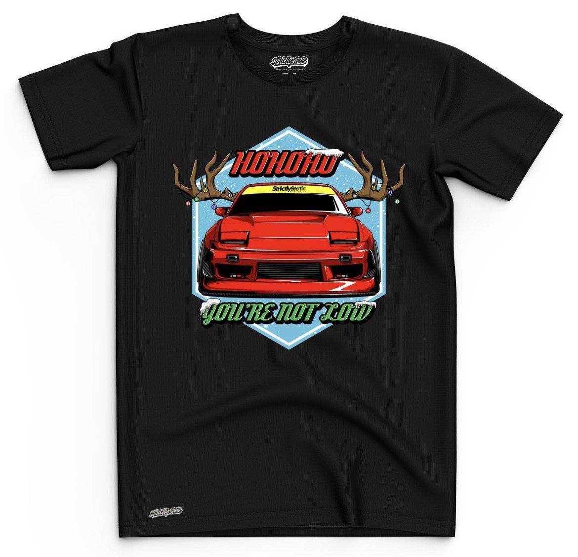 STRICTLY STATIC CHRISTMAS MODIFIED CAR T-SHIRT - BLACK - The Drivers HQ