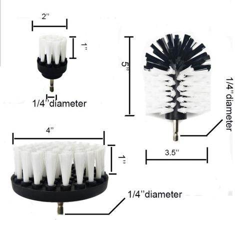 KDN 3 Piece Dril Brush Set - Soft White - The Drivers HQ