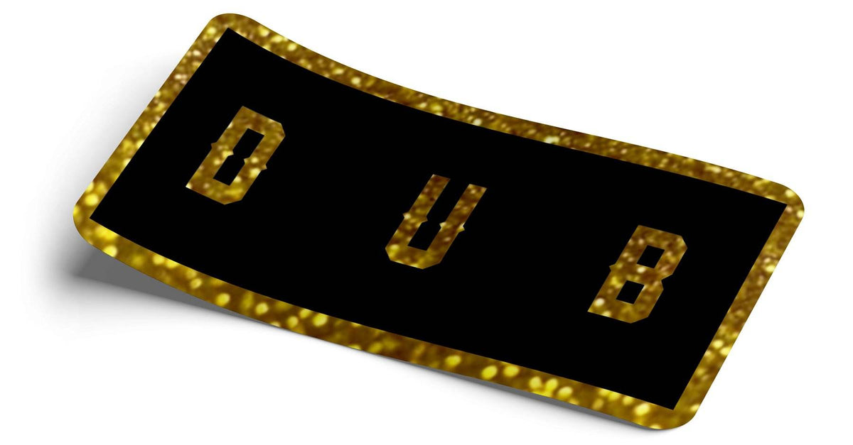 STRICTLY STATIC DUBWAY GOLD GLITTER SLAP STICKER - The Drivers HQ