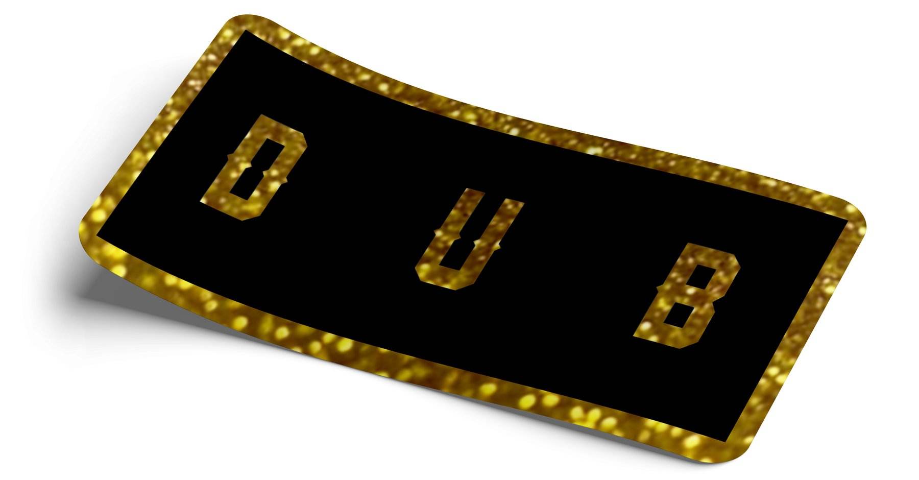STRICTLY STATIC DUBWAY GOLD GLITTER SLAP STICKER - The Drivers HQ