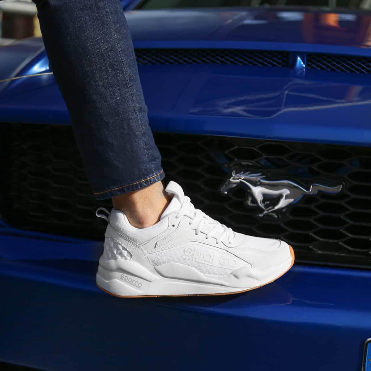 SPARCO SP-FX TRAINERS / SNEAKERS – WHITE - The Drivers HQ