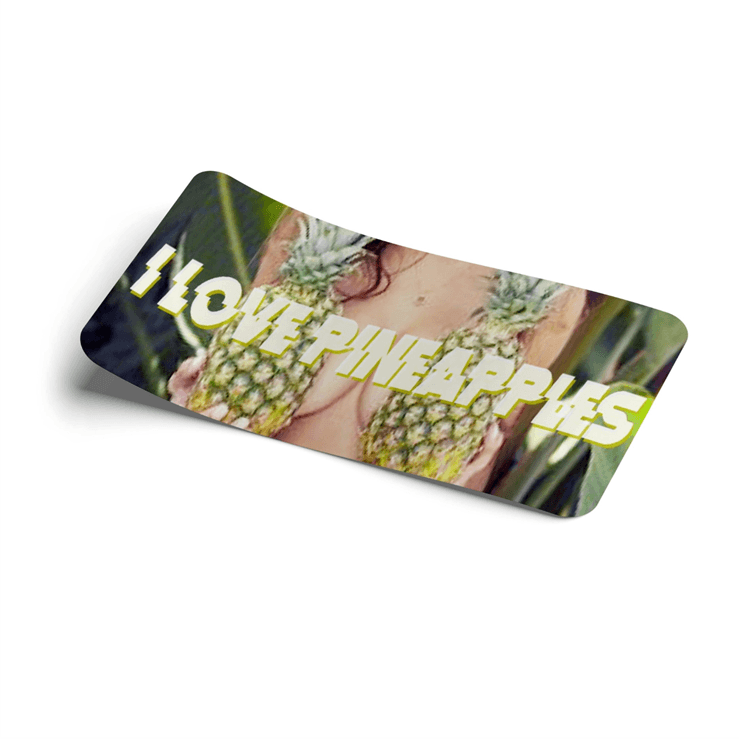 Strictly Static I Love Pineapples Slap Sticker - The Drivers HQ