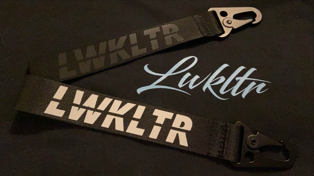 LOW KULTURE BLACK & WHITE SHORT LANYARD KEY CLIP - The Drivers HQ