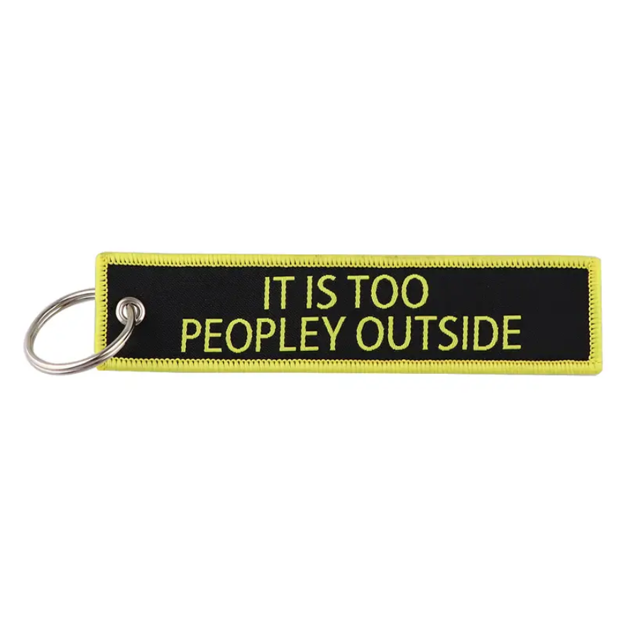 Flight Tag "Its Too Peopley Outside"
