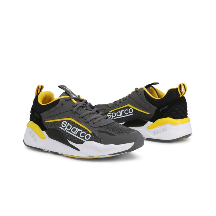 SPARCO SP-FX TRAINERS / SNEAKERS – GREY AND YELLOW