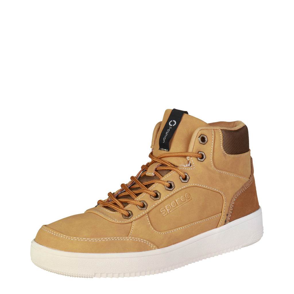 SPARCO FAIRWOOD HIGH TOP SNEAKERS / TRAINERS – TAN - The Drivers HQ