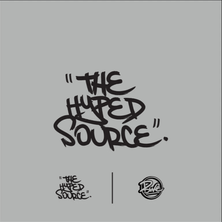 THE HYPED SOURCE STACKED LOGO STICKERS - SMALL - The Drivers HQ