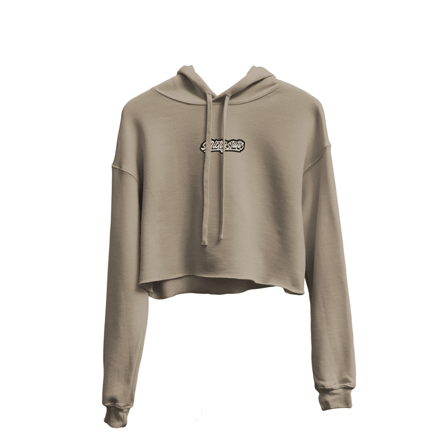 Strictly Static Cropped Hoodie - Sand - The Drivers HQ