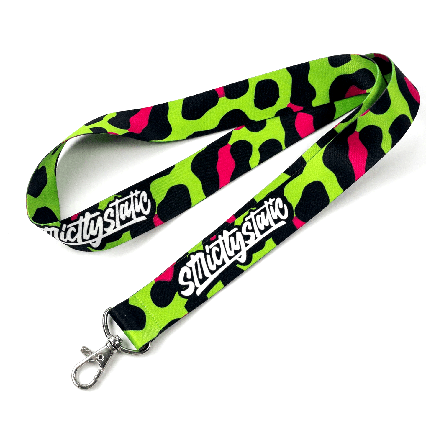 Strictly Static Lime Leopard Lanyard - The Drivers HQ