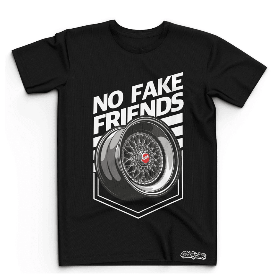 Strictly Static No Fake Friends Black T-Shirt - The Drivers HQ