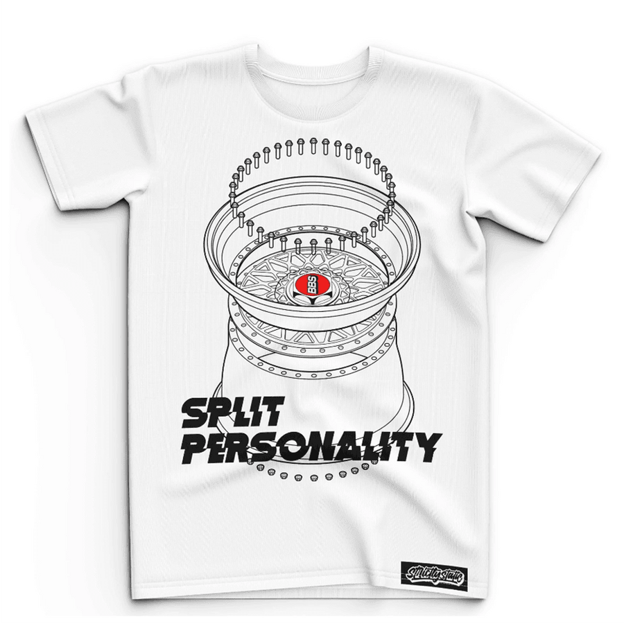 Strictly Static Split Personality White T-Shirt - The Drivers HQ