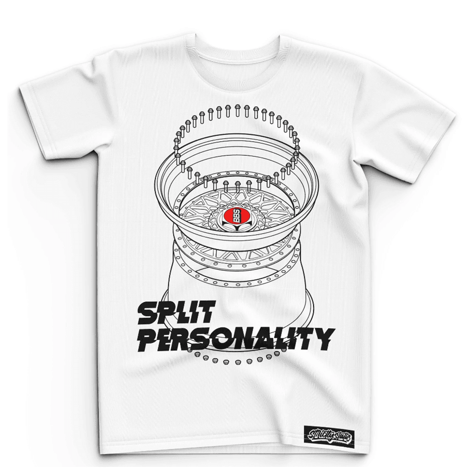 Strictly Static Split Personality White T-Shirt - The Drivers HQ