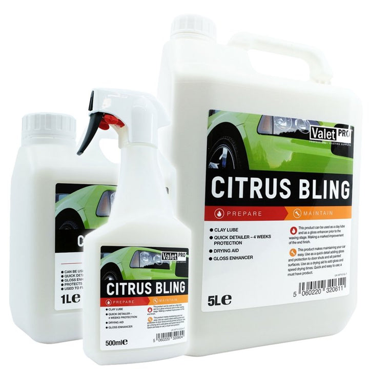 VALETPRO CITRUS BLING QUICK DETAILER (500ml, 1L & 5L)