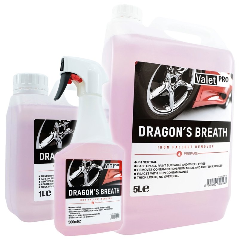 ValetPro Dragons Breath - Iron Fallout Remover (500ml, 1L & 5L)