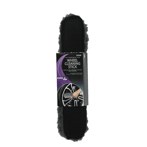 Viking Flexible Wheel Cleaning Stick with Soft Microfibre Brush - The Drivers HQ