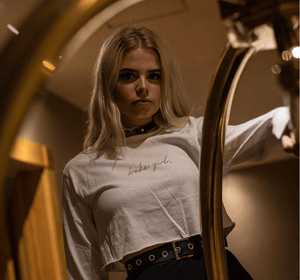 BROKE BOYS BROKE GIRL WHITE CROP TOP - The Drivers HQ