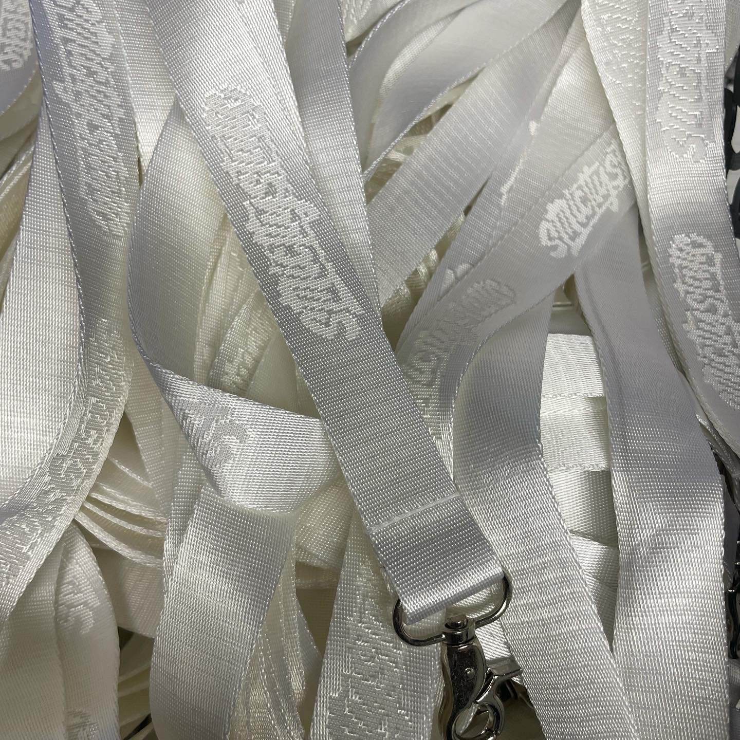 STRICTLY STATIC WOVEN LANYARD WHITE - The Drivers HQ